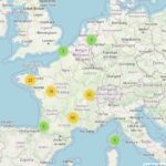 Carte des campings en Europe